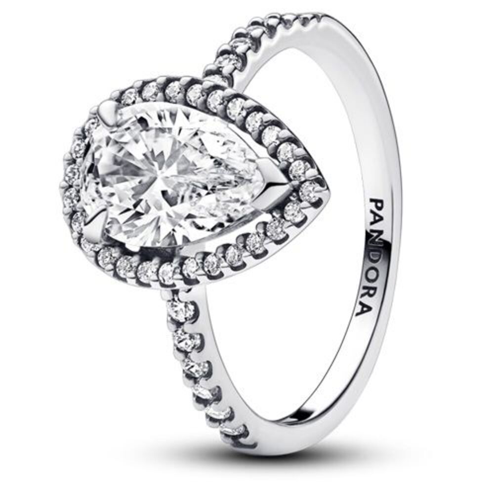 Pandora Sparkling Pear Halo Ring